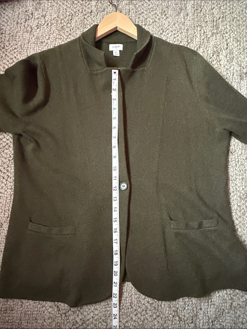 J. Crew Women's Dark Green Single-Button Blazer